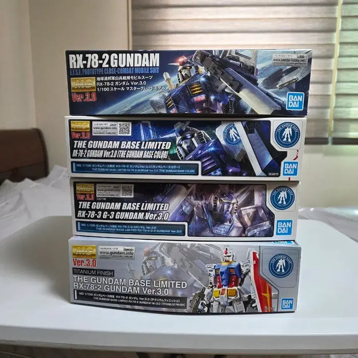 [BUNJANG] Bandai MG RX-78-2 Gundam Ver.3.0 4-Set Bundle / 건담 MG RX-78-2 건담 Ver.3.0 4종 세트 낱개X[일괄]