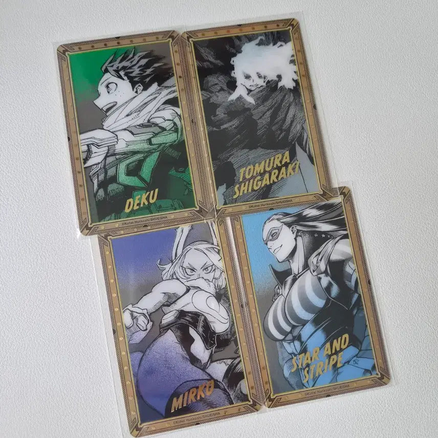 [BUNJANG] My Hero Academia Izuku Midoriya Tomura Shigaraki Original Art Exhibition Gold Foil Clear Card / 히로아카 나히아 미도리야시가라키 원화전 금박호일 클리어카드