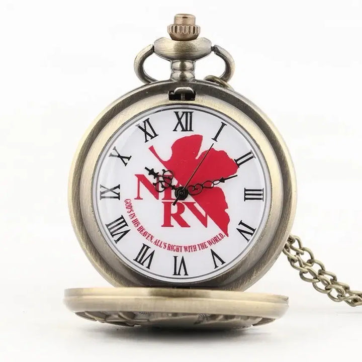 [BUNJANG] Evangelion NERV Special Agency Antique Pocket Watch / 에반게리온 NERV 특무기관 엔틱 회중시계