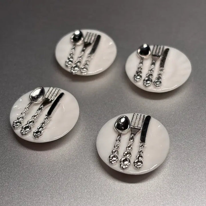 [BUNJANG] Miniature Tableware Set (4 Pieces) / 미니어처 식기 접시 4개 세트