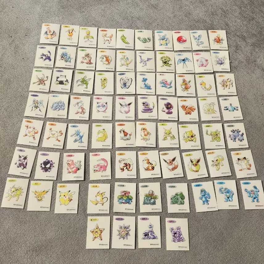 [BUNJANG] Pokemon, Dragon Ball, and Crayon Shin-chan P Pochettino Stickers Bundle / 포켓몬 띠부실 스샷전부
