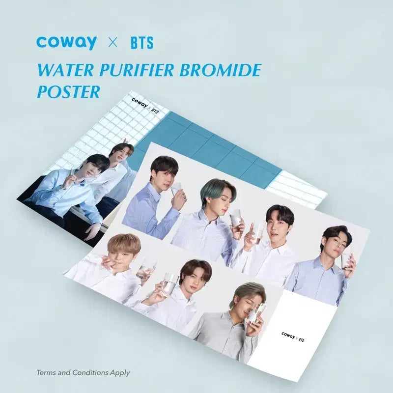 [BUNJANG] BTS Coway Water Purifier Bromide Poster 2-Pack Set / bts coway poster 방탄 코웨이 정수기 포스터 2종 세트
