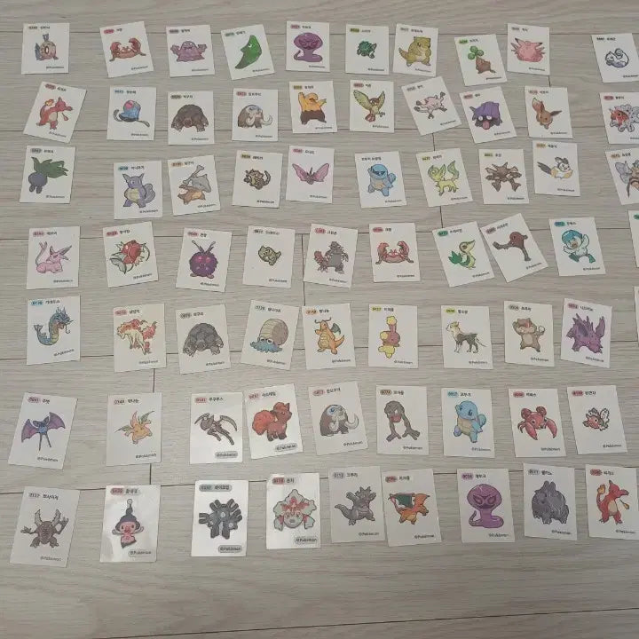[BUNJANG] Pokemon Bread Stickers 82-Piece Set / 포켓몬스터 띠부띠부씰 스티커 82장 판매