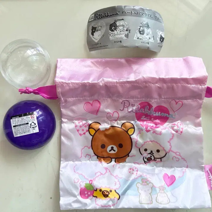 [BUNJANG] Rilakkuma Korilakkuma Bathtime Pouch / 리락쿠마 코리락쿠마 배스타임 복조리형 파우치 가챠