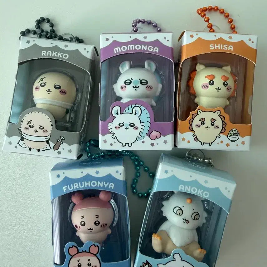 [BUNJANG] Chiikawa "Monochikimono" Goods Set (Racco, Momonga, Shisa, Anoko) / 치이카와 먼작귀 초코박스 랏코 모몽가 시사 카니 아노코 세트