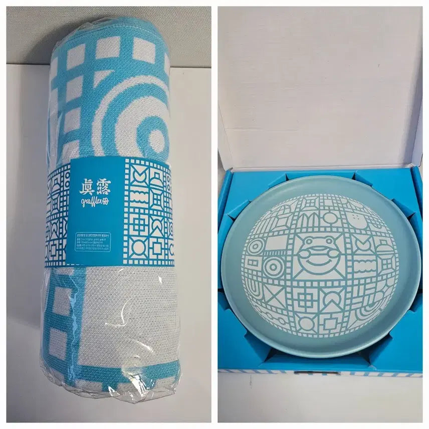 [BUNJANG] Jinro Grafflex Goods Towel &amp; Plate Set / 진로 그라플렉스 굿즈
