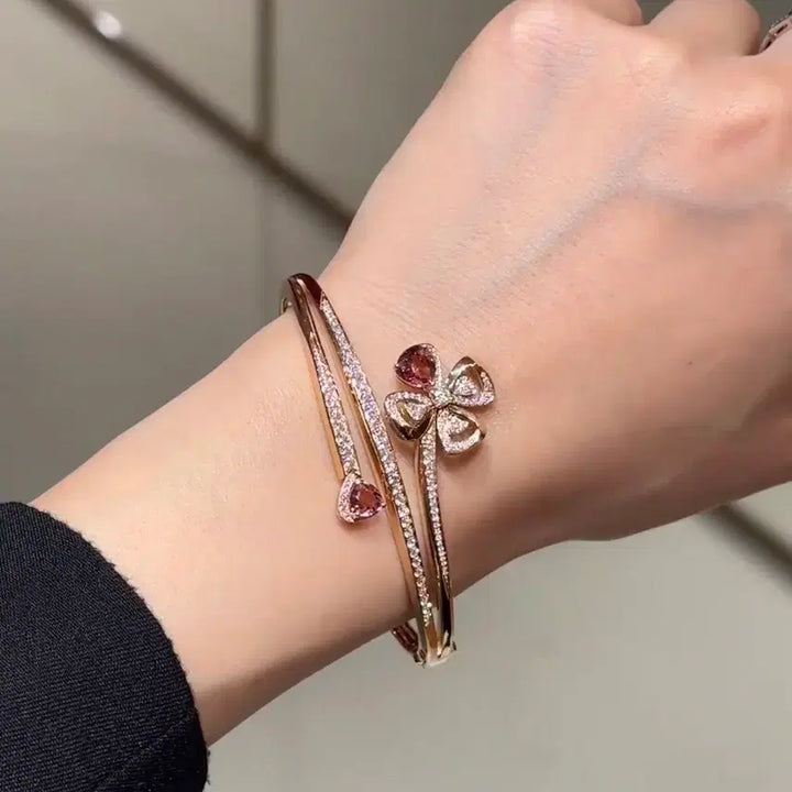 [BUNJANG] Bvlgari Fiorever Rose Gold Water Drop Flower Motif Women&