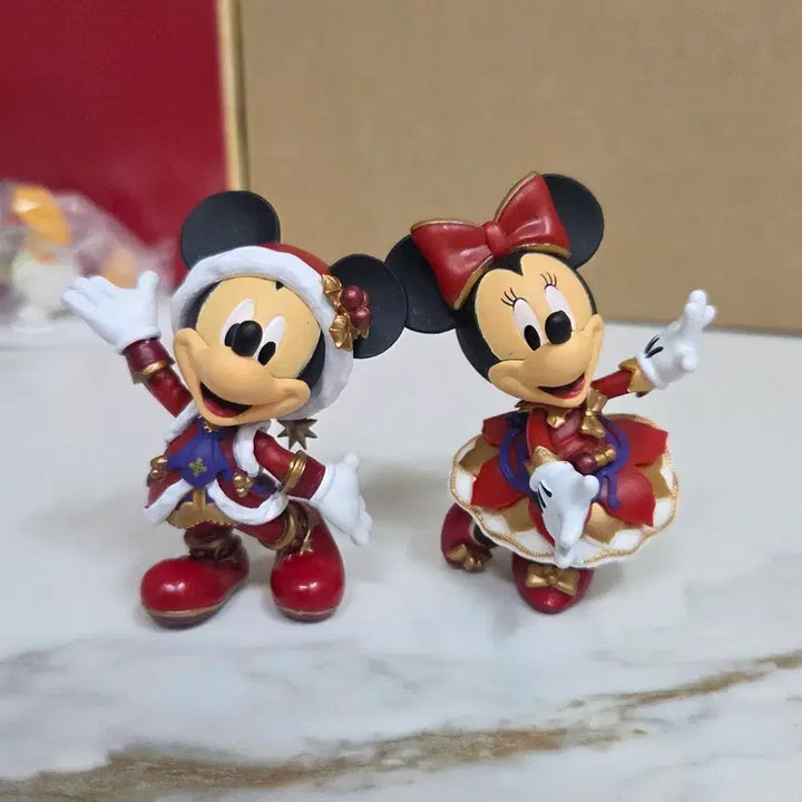 [BUNJANG] Disney Mickey &amp; Minnie Winter Christmas Figure Set / 디즈니 미키 미니 겨울 크리스마스 피규어 세트