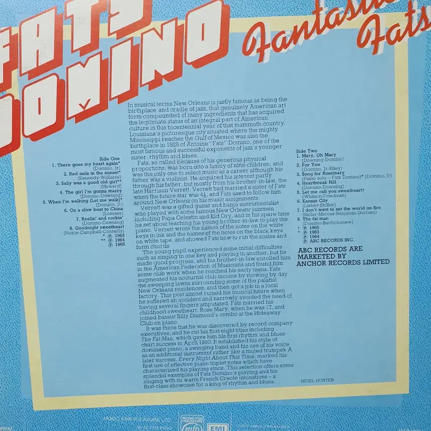 [BUNJANG] Fats Domino Fats Domino LP UK Pressing / 팻 도미노 FATS DOMINO LP 영국반