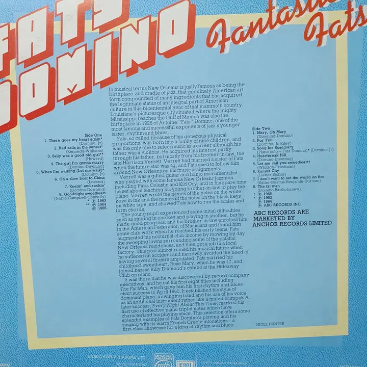 [BUNJANG] Fats Domino Fats Domino LP UK Pressing / 팻 도미노 FATS DOMINO LP 영국반