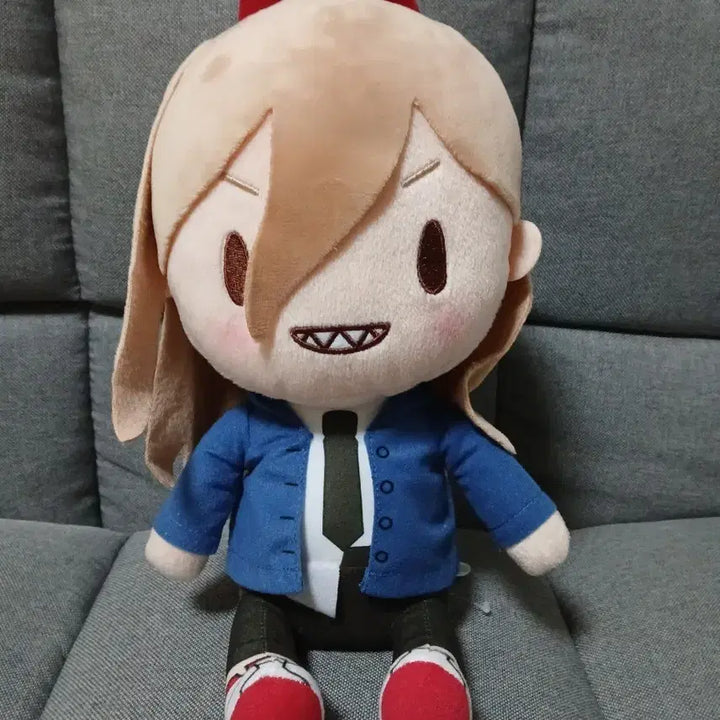 [BUNJANG] Chainsaw Man Power Pochita FuwaPuchi Plush Doll (Medium) / 체인소맨 파워 포치타 후와푸치 봉제인형 누이 중형인형 양도 판매