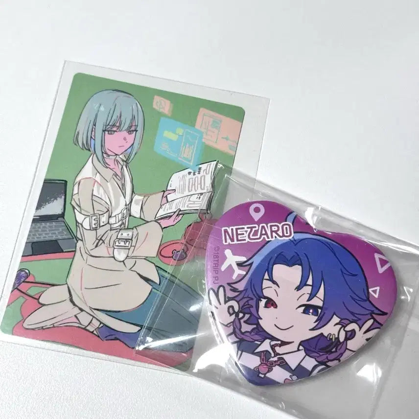 [BUNJANG] Aitry Eighteen Trip Kinary Netaro Photocard &amp; Badge Bundle Set / 에이트리 에이틴트립 키나리 네타로 포카 뱃지 일괄