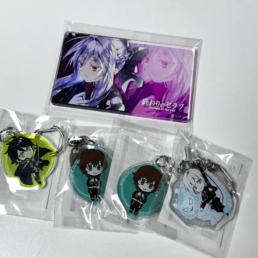 [BUNJANG] Seraph of the End Kuji Acrylic Stand &amp; Keychain Bundle Set / 종말의 세라프 쿠지 시노아 유우 요이치 신야 아크릴, 키링 일괄