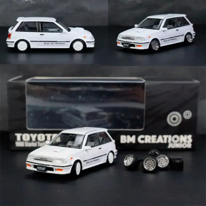 [BUNJANG] 1:64 Scale 1988 Toyota Starlet Turbo-S EP71 White Diecast Car / 1:64 도요타 스타렛 터보-S EP71 화이트 미니카 다이캐스트