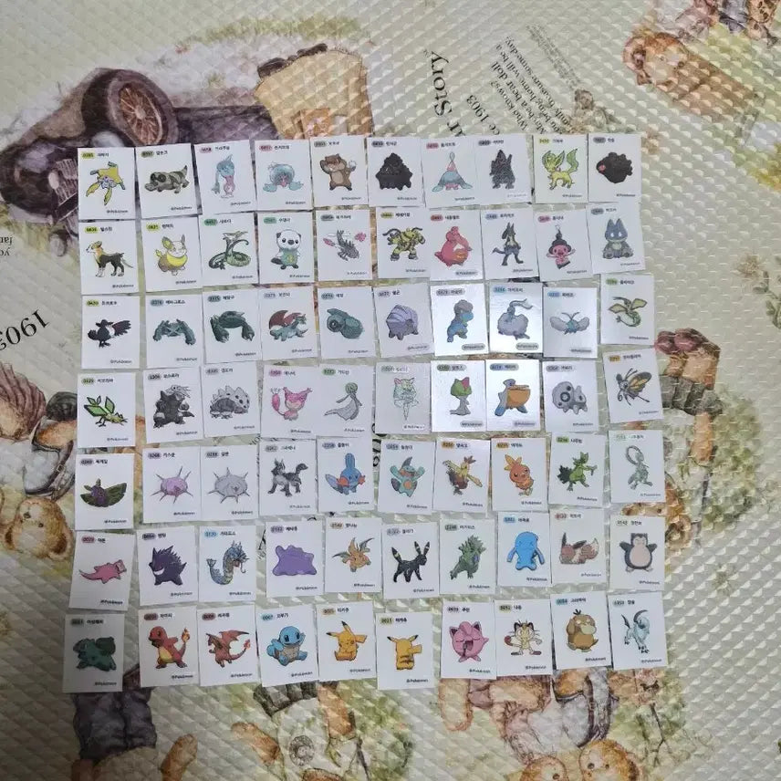 [BUNJANG] Pokemon Stickers 220-Piece Bundle Set (Seasons 1, 2, 4, 9) / 포켓몬 띠부씰 1,2세대,4,9세대,시즌1 중복없이220장 일괄판매합니다