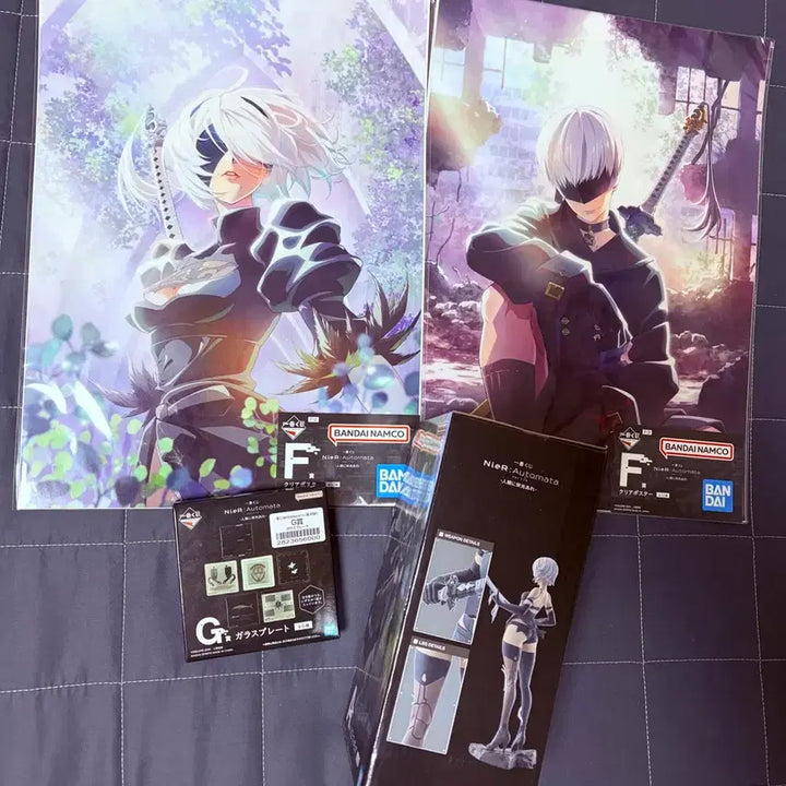 [BUNJANG] NieR:Automata Ichiban Kuji A Prize Figure + 3 Goods Bundle Set (Sealed) / 미개봉)니어오토마타 제일복권 A상 피규어+굿즈3종 일괄판매