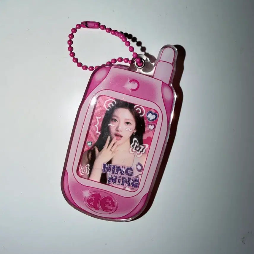 [BUNJANG] Ningning Phone Shape Keyring Pink / 닝닝 폰 모양 키링 핑크