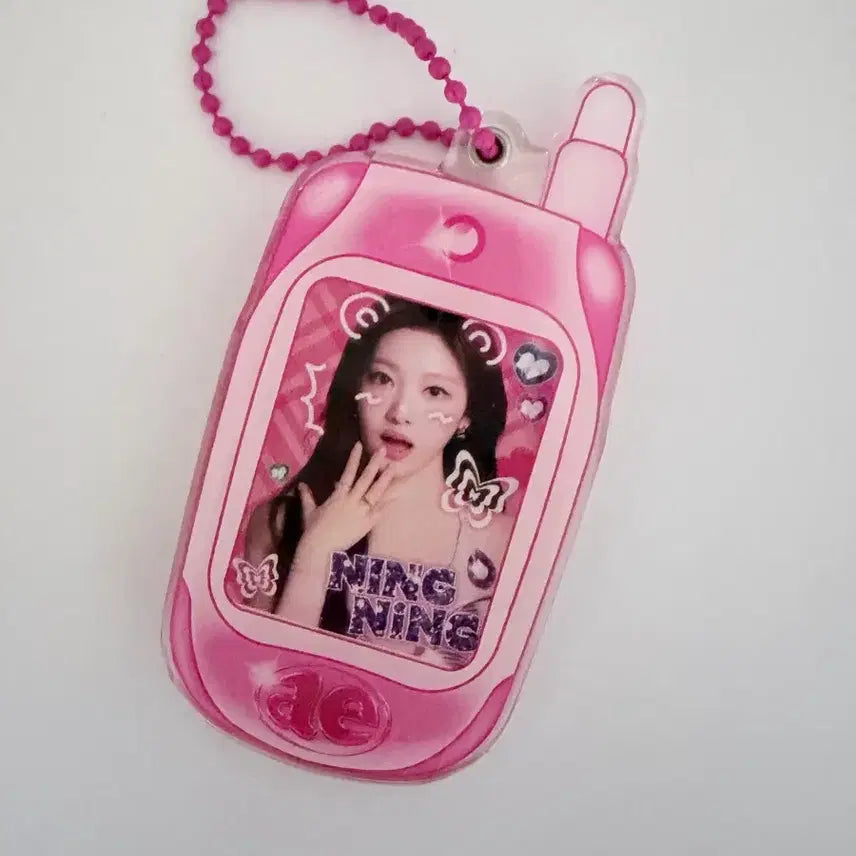 [BUNJANG] Ningning Phone Shape Keyring Pink / 닝닝 폰 모양 키링 핑크