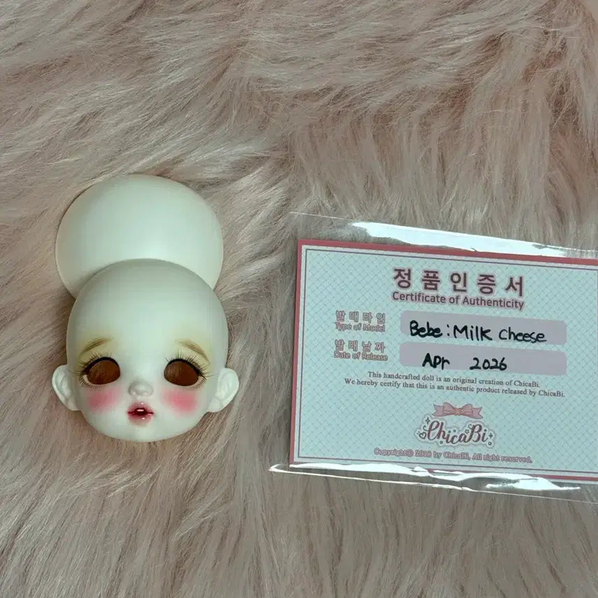 [BUNJANG] Chicabi Cheese White Resin Doll Head / 구체관절인형 치카비 미백 치즈 올해분 헤드 판매