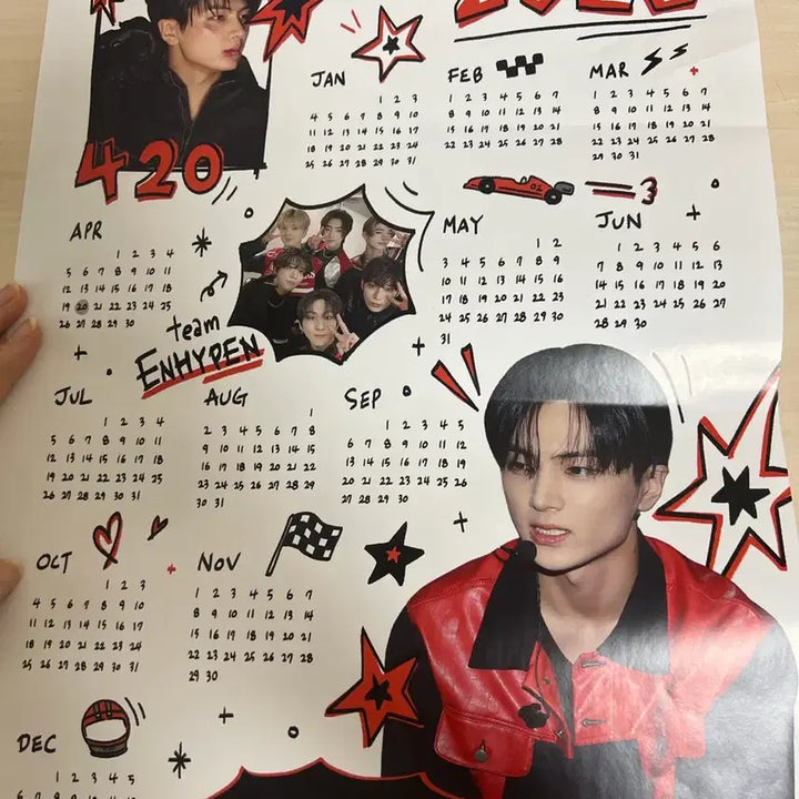 [BUNJANG] ENHYPEN Jay Birthday Cafe Calendar and Poster / 엔하이픈 제이 생카 일력, 포스터 (종이 재질x)