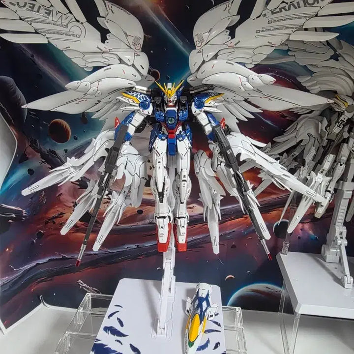 [BUNJANG] Bandai MG Wing Zero Custom Metal Frame + Tsuberg Display Model / 반다이 MG 버카 윙제로 커스텀 메탈 프레임+츠베르크 작 팝니다.
