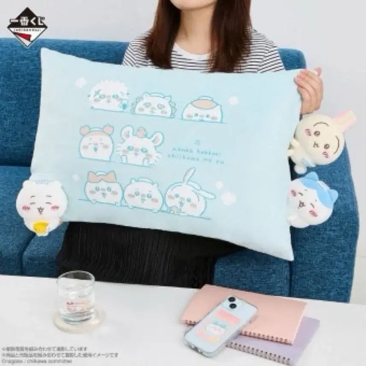 [BUNJANG] Cheekawa Onsen Lottery Last One Pillow Plush + B Prize Figure / 먼작귀 치이카와 온천쿠지 베개+ 온천쿠지 B상 피규어