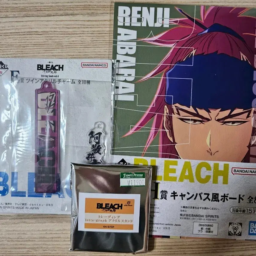 [BUNJANG] Bleach Lette-graph Acrylic Stand &amp; Ichiban Kuji Keyring - Renji Abarai / 블리치 lette-graph 아크릴 스탠드 아바라이 렌지 이치방쿠지 키링