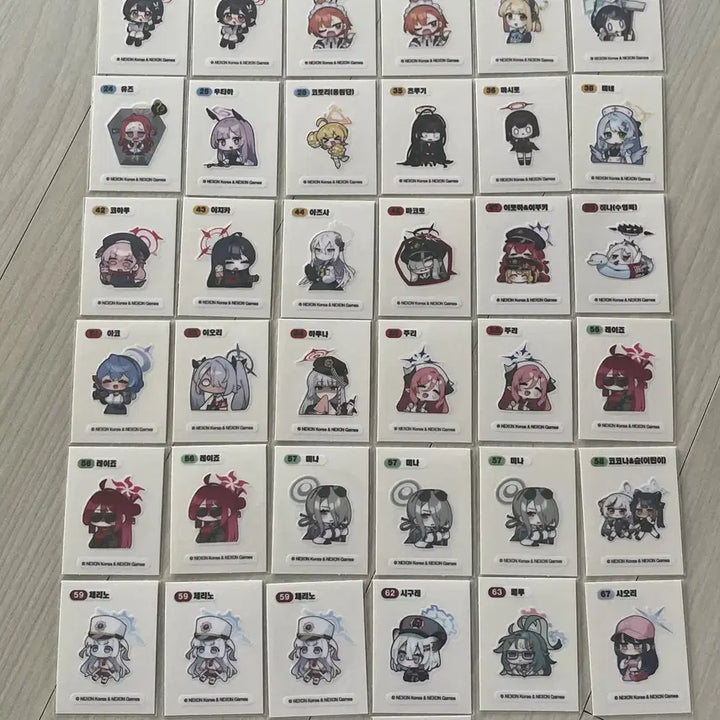 [BUNJANG] Blue Archive 48-Piece Seal Bundle / 블루아카이브 띠부씰 48장 일괄