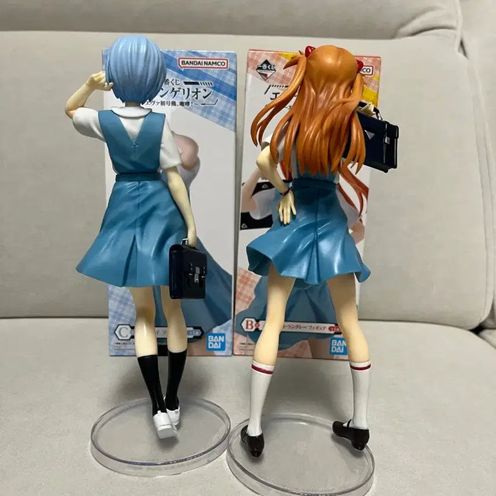 [BUNJANG] Evangelion Ayanami Rei &amp; Asuka School Uniform Figure Bundle (Unsealed) / (개봉품)에반게리온 제일복권 아야나미 레이 아스카 교복 피규어 일괄