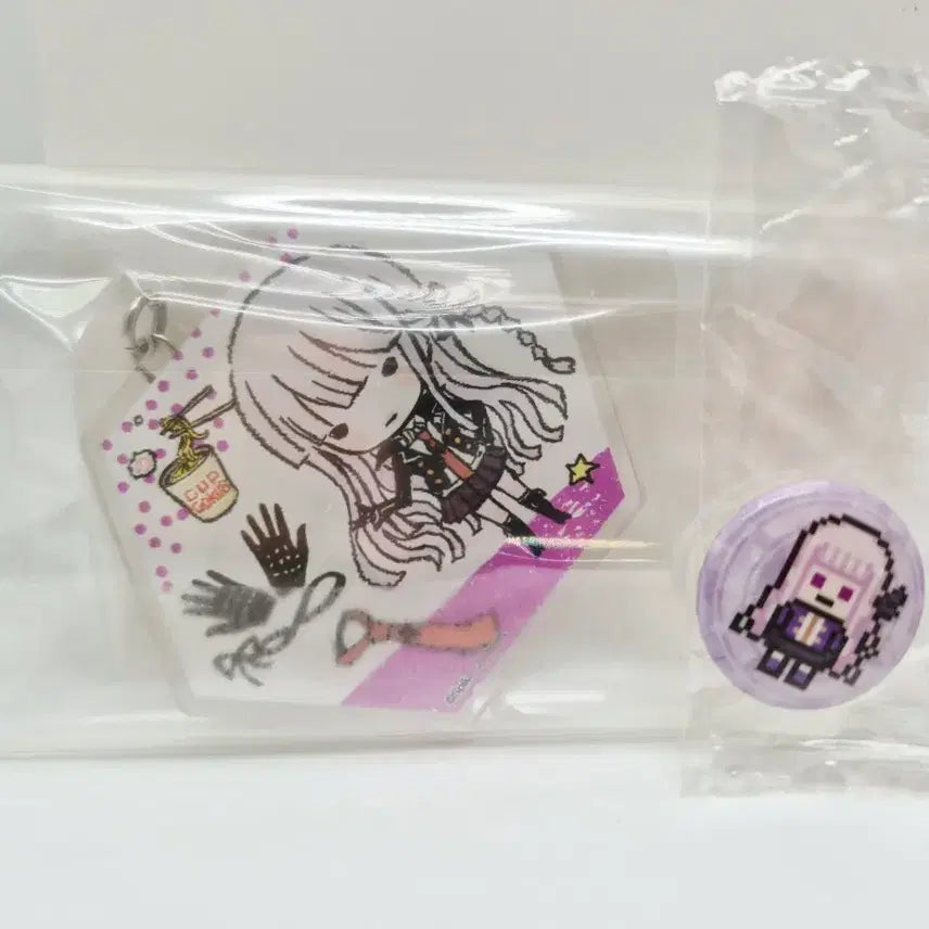 [BUNJANG] GraffArt Acrylic Charm &amp; Dot Can Badge Set - Kyoko Kirigiri (Danganronpa) / [세트] 아크릴 챰 &amp; 도트 캔뱃지 GraffArt 키리기리 쿄코 단간론파