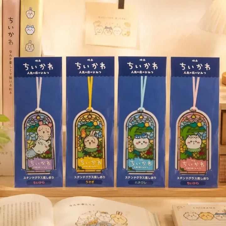 [BUNJANG] Chiikawa Mermaid Island Stained Glass Bookmark Movie Goods / 치이카와 인어섬 북마크 스테인드글라스 책갈피 영화 굿즈
