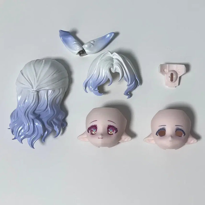 [BUNJANG] COME4FREE Blind Doll BJD 1/12 Wig + Secret Face Plate Set / 블라인드 구체관절인형 BJD 1/12 헤드+바디+옷 세트