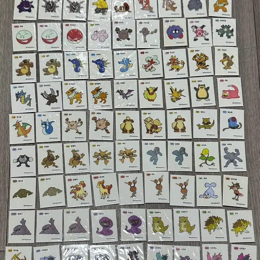 [BUNJANG] Generation 1 Sticker Bundle Set / 1세대 포켓몬 띠부씰 일괄