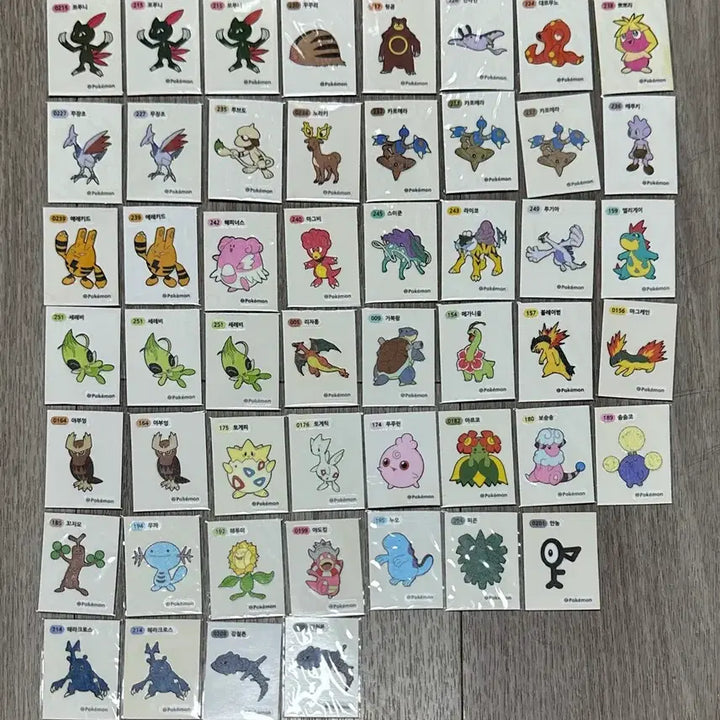 [BUNJANG] Second Generation Sticker Collection Bundle Set / 2세대 포켓몬 띠부씰 일괄