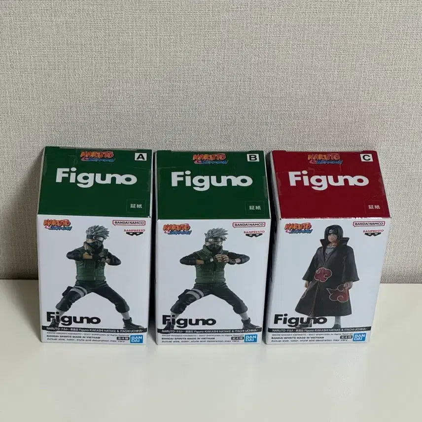 [BUNJANG] Figuno Naruto Kakashi &amp; Itachi Figures (Sealed, 3-Figure Bundle) / (미개봉,4종일괄)피그노 figuno 나루토 카카시 이타치 피규어
