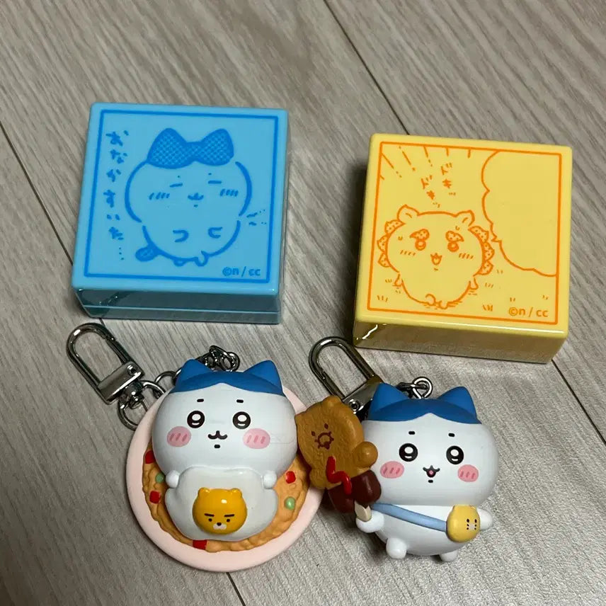 [BUNJANG] Chiikawa Hachiwari Kakao Collaboration Keychain Figure Stamp Set / 치이카와 하치와레 카카오 콜라보 키링 피규어 도장