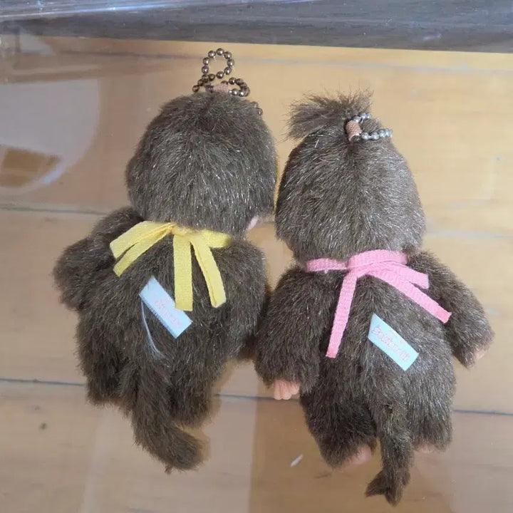 [BUNJANG] Classic Monchhichi Mini Keychain Set (2 Types) / 고전 몬치치 미니 키링 2종 세트