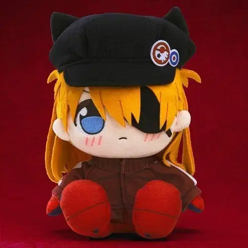 [BUNJANG] Evangelion Asuka Langley Kuripang Jersey Version Plush Doll / 에반게리온 아스카 안대 쿠리팡 누이구루미 인형 판매