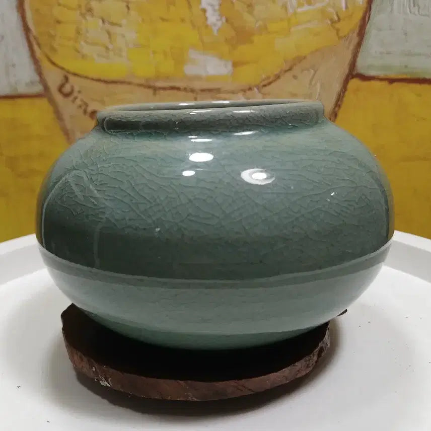 [BUNJANG] Ceramic Brush Holder with Oriental Painting Design / 도자기 붓통 동양화 그림 벼루