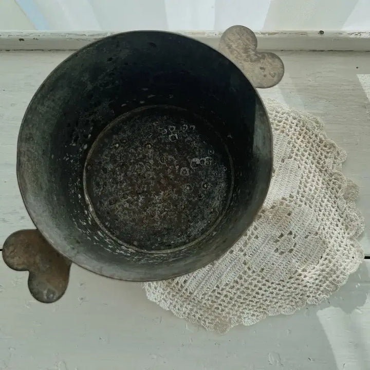 [BUNJANG] Vintage Heart Handle Mini Pot / 빈티지 하트손잡이 양손 미니팟