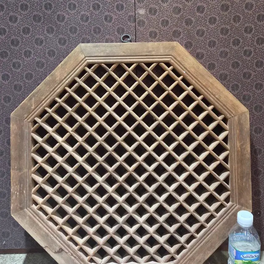 [BUNJANG] Large Octagonal Reclaimed Wood Door Panels (Set of 2) / 고재 대형 팔각 문짝 2점