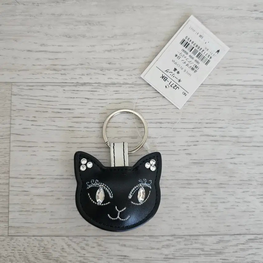[BUNJANG] Cat Face Leather Mini Keychain Charm - Japanese Authentic New Product / 고양이 가죽 보석 미니 키링 참 일본 정품 새제품