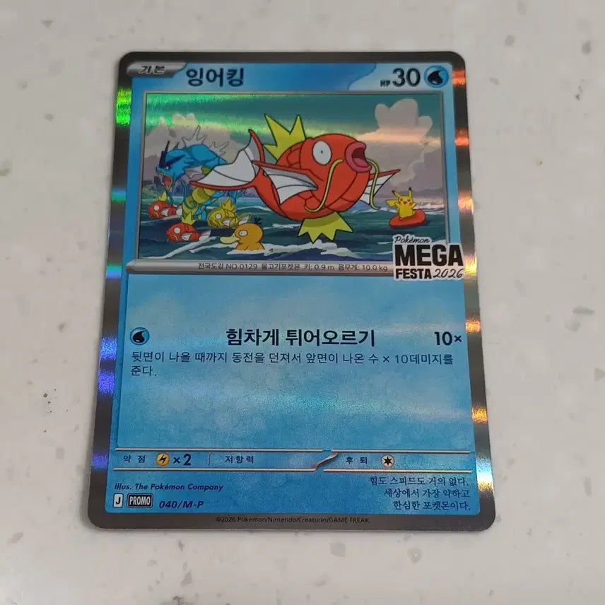 [BUNJANG] Gyarados Mega Festa 2026 Promo (Unsealed) / 잉어킹 (메가페스타 2026 프로모)개봉품