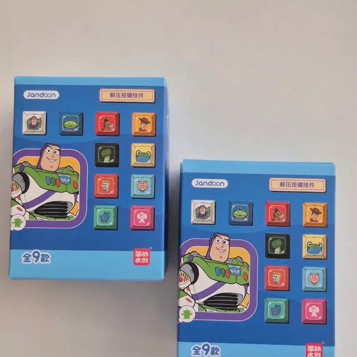 [BUNJANG] Jandoon Toy Story Button Keyring Set (9 Types) / Jandoon 토이스토리 버튼 키링(키캡) 9종 세트