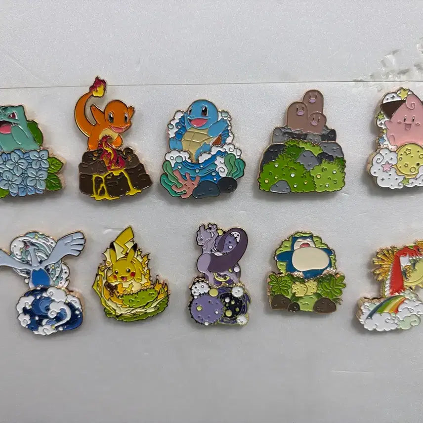 [BUNJANG] Isak Toast Pokemon Badge 10-Piece Set / 이삭토스트 포켓몬뱃지 10종