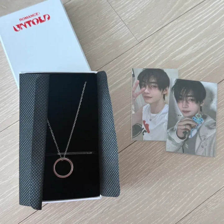 [BUNJANG] ENHYPEN Sunghoon Ring Necklace + Photocard / ROMANCE : UNTOLD 성훈반지 목걸이 +포카