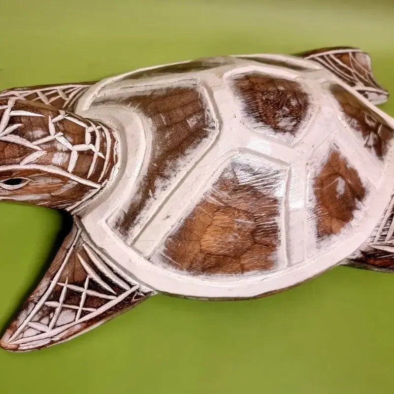 [BUNJANG] Handmade Wooden Sea Turtle Sculpture / 목조 바다거북 조각상