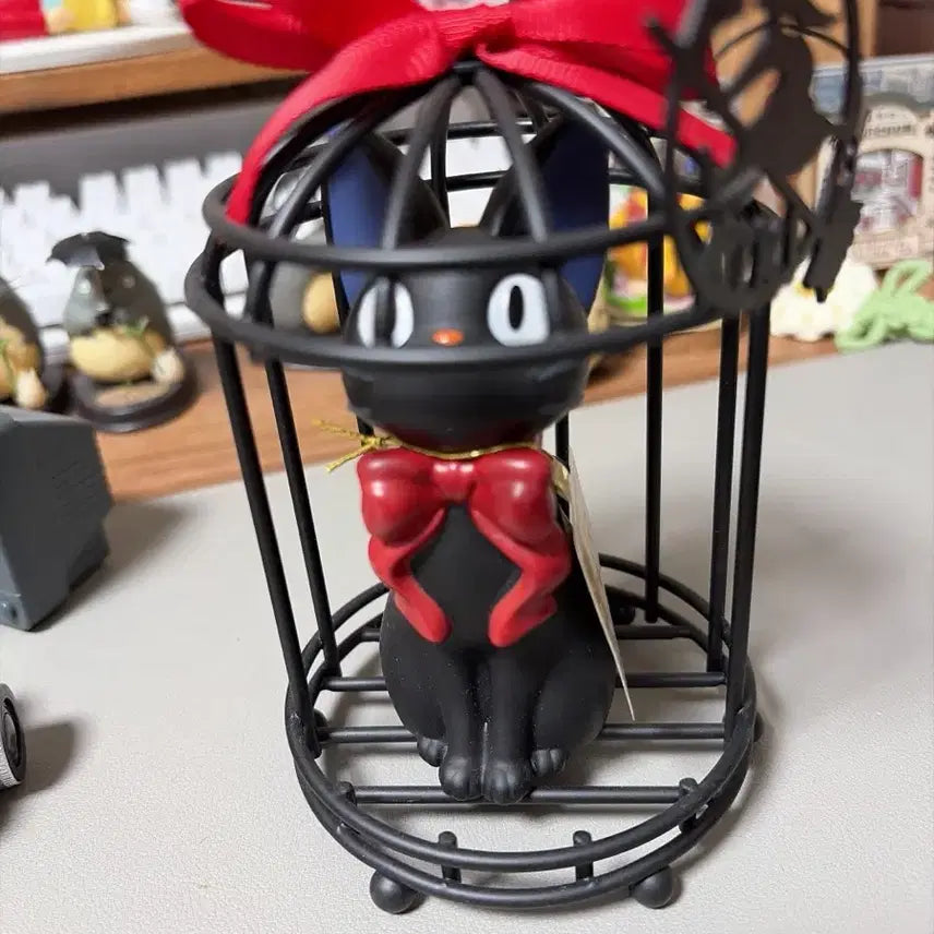 [BUNJANG] Ghibli Jiji Birdcage + Jiji Figure Set / 지브리 ) 지지 새장+ 지지피규어