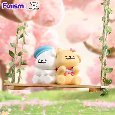 [BUNJANG] Funnism Cherry Blossom Maltese Retriever Figure / 퍼니즘 벚꽃 몰티즈 리트리버 피규어