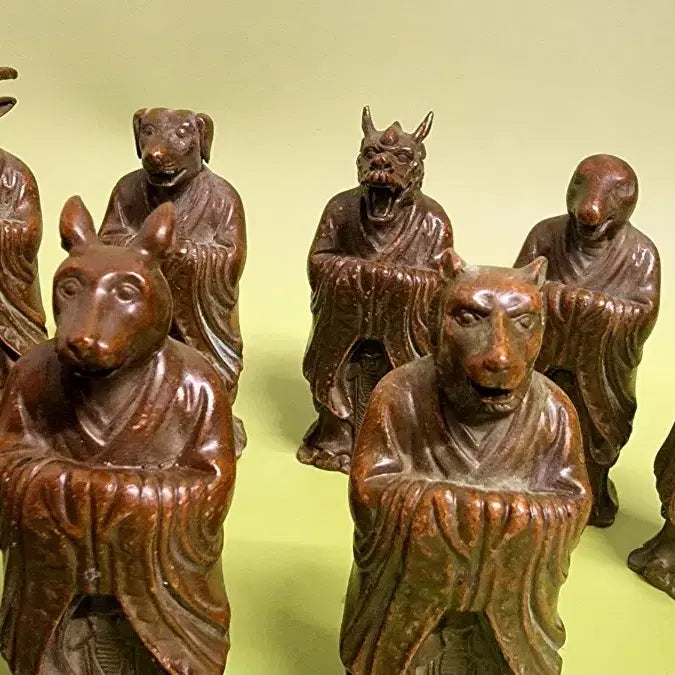[BUNJANG] Brass Zodiac Animal Statues Set / 황동12지신상( 십이지신상)